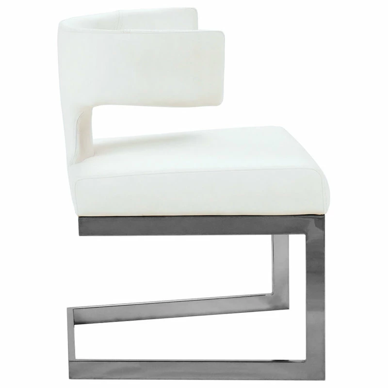 Coupon โ๏ธ MOD The Eve Dining Chair, White And Chrome, Faux Leather And Metal ๐คฉ - Image 5