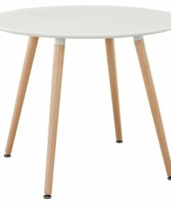 Cheap ❤️ LexMod Track Round Dining Table, White 😀