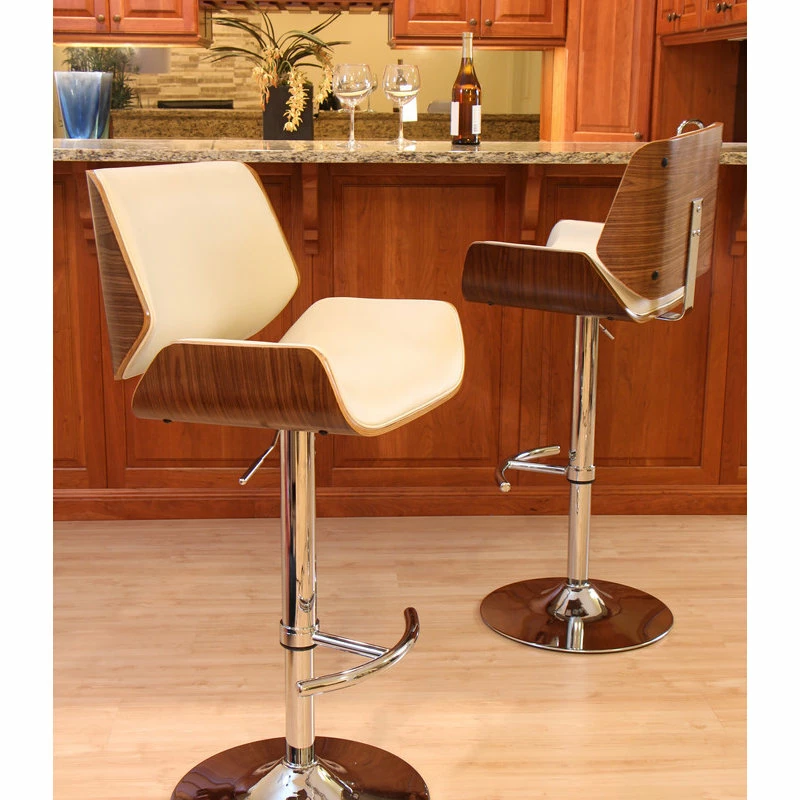 Discount ๐ Lumisource Santi Barstool, Walnut And Cream โจ - Image 4