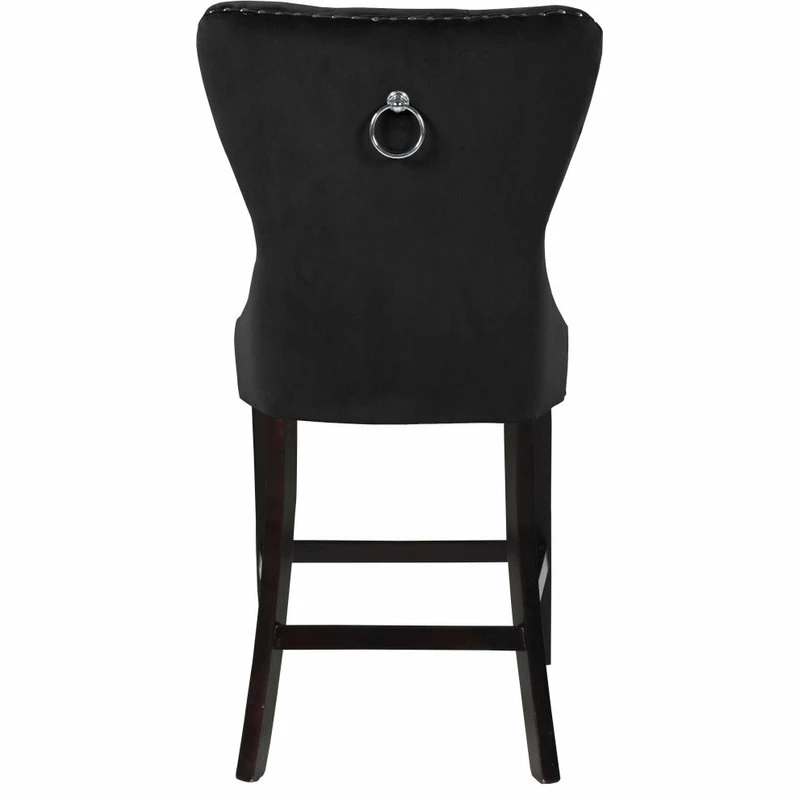 Coupon ⌛ Meridian Furniture Nikki Velvet Stools, Set Of 2, Black ⭐ - Image 2