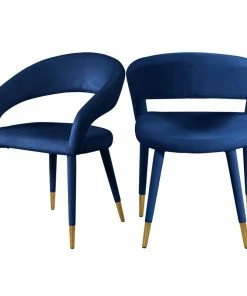 Best Sale 🥰 MOD The Prescott Dining Chair, Navy, Velvet 🔔
