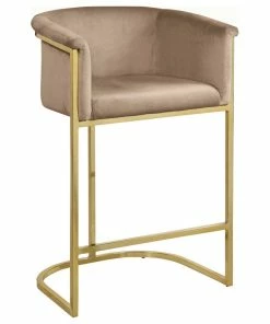 Flash Sale ⌛ Meridian Furniture Donatella Velvet Stool, Beige 🔔