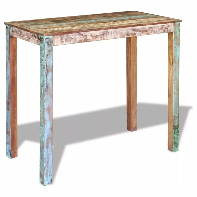 Coupon ๐ Vida XL LLC VidaXL Bar Table Solid Reclaimed Wood Dining High Breakfast Kitchen Dinner ๐ฏ