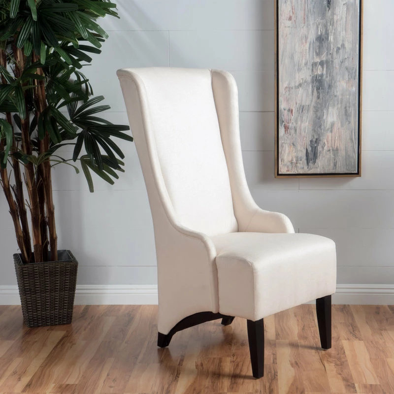 Coupon 😉 GDFStudio GDF Studio Sheldon Traditional Design High Back Fabric Dining Chair, Beige ⌛ - Image 2