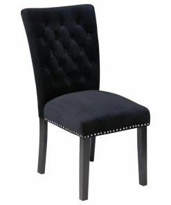 Cheap 😍 MOD The Eleanor Dining Chair, Black, Velvet, Set Of 2 ⭐