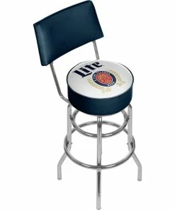 Deals 👍 Trademark Gameroom Miller Lite Swivel Bar Stool With Back, Retro 😍