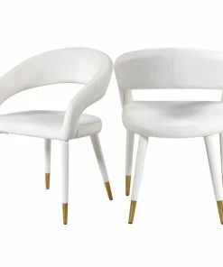 Best Sale ✨ MOD The Prescott Dining Chair, Cream, Velvet 🎉