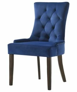 Top 10 🔥 Acme Furniture Farren Side Chair, Blue Velvet And Espresso Finish 😀