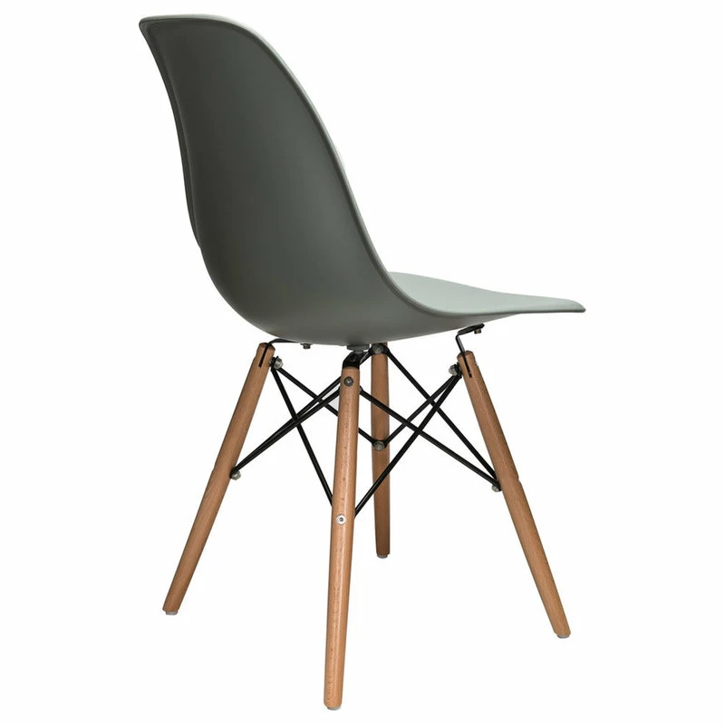 Discount โค๏ธ CozyBlock Nature Series DSW Molded Dining Chair, Beech Wood Eiffel Legs, Moss Gray ๐ - Image 4