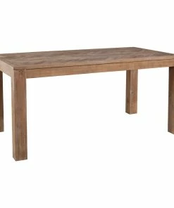 Buy 🔥 Alpine Furniture, Inc Alpine Furniture Aiden Wood Fixed Top Dining Table In Weathered Natural (Brown) 🤩