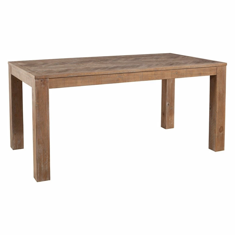 Buy 🔥 Alpine Furniture, Inc Alpine Furniture Aiden Wood Fixed Top Dining Table In Weathered Natural (Brown) 🤩