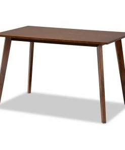 Best Pirce ❤️ Baxton Studio Britte Walnut Finished Rectangular Wood Dining Table 😀