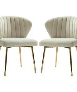 Top 10 ⭐ MOD The Audrey Dining Chair, Velvet, Set Of 2, Tan 🎉