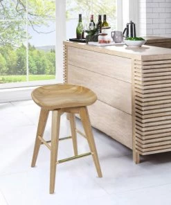 Promo 🤩 Boraam Industries, Inc. 24" Bali Swivel Stool, Natural 👏