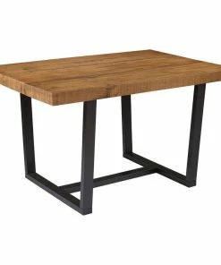 Best deal ๐ Walker Edison 52" Distressed Solid Wood Dining Table, Reclaimed Barnwood ๐