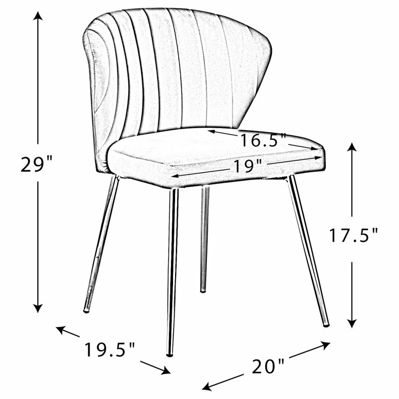 Top 10 ⭐ MOD The Audrey Dining Chair, Velvet, Set Of 2, Tan 🎉 - Image 8