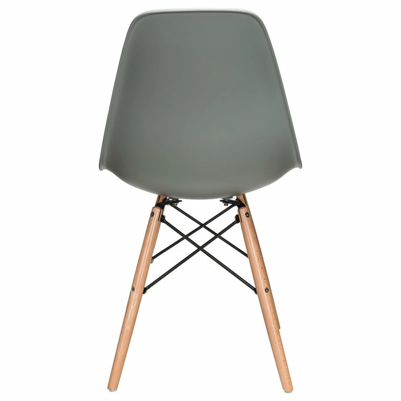 Discount โค๏ธ CozyBlock Nature Series DSW Molded Dining Chair, Beech Wood Eiffel Legs, Moss Gray ๐ - Image 5
