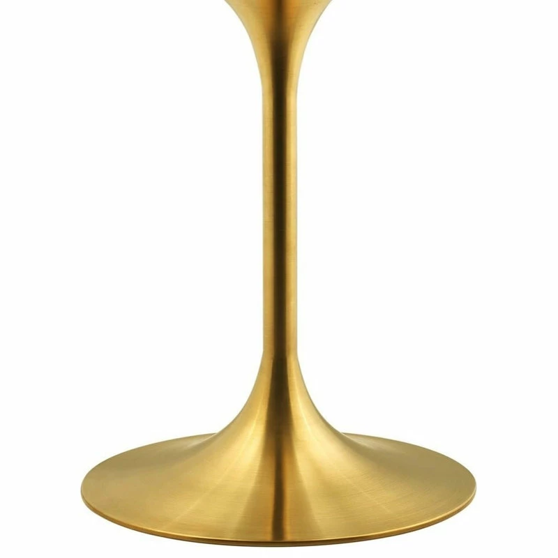 Best Pirce ๐ LexMod Lippa Round Dining Table With Gold Base, White Top, 36" ๐ - Image 3