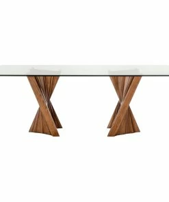 Best Pirce 🎉 Vig Furniture Inc. Modrest Corbin Modern Walnut And Glass Dining Table 🌟