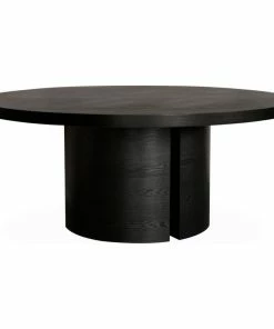 Cheap 👍 MOD The Grotto Dining Table, 71", Transitional, Round, Ebony Oak 👍
