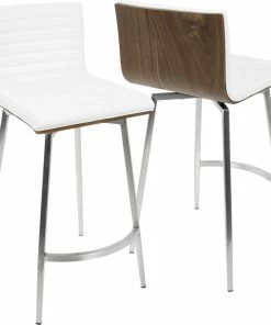 Wholesale ❤️ LumiSource Mason Swivel Counter Stool, Set Of 2, White 👏