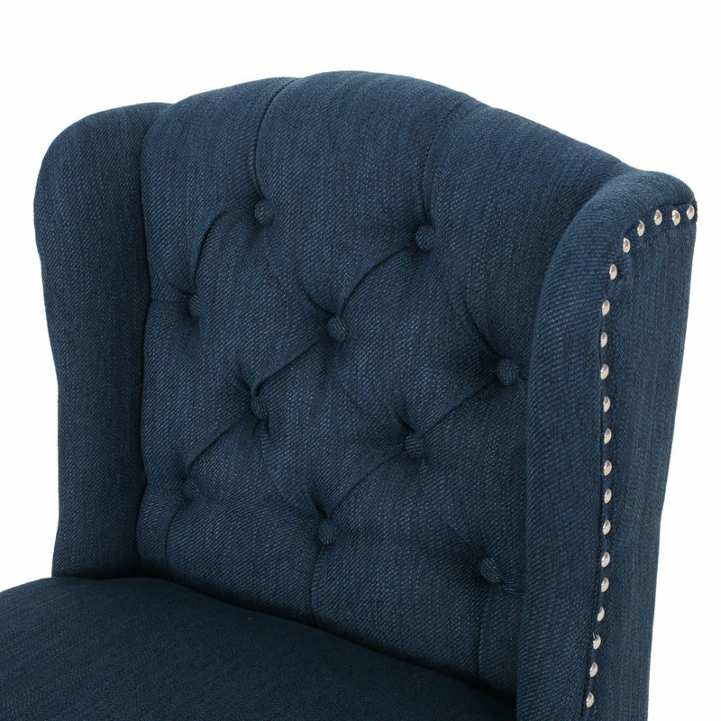 Wholesale 🛒 GDFStudio Plymouth Wingback Counter Stool, Navy Blue 😉 - Image 13