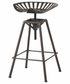 Hot Sale ✔️ GDFStudio GDF Studio Charlie Saddle Seat Copper Bar Stool 💯