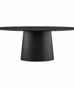 Best reviews of 😉 MOD The Orbita Dining Table, 79", Matte Black, Transitional, Oval 🤩