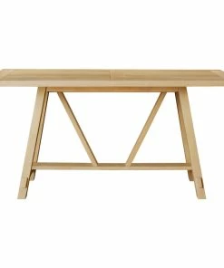 Best deal ๐ Home Meridian Accentrics Home Farmhouse Trestle Dining Table With White Oak DS-D156-130-1 ๐