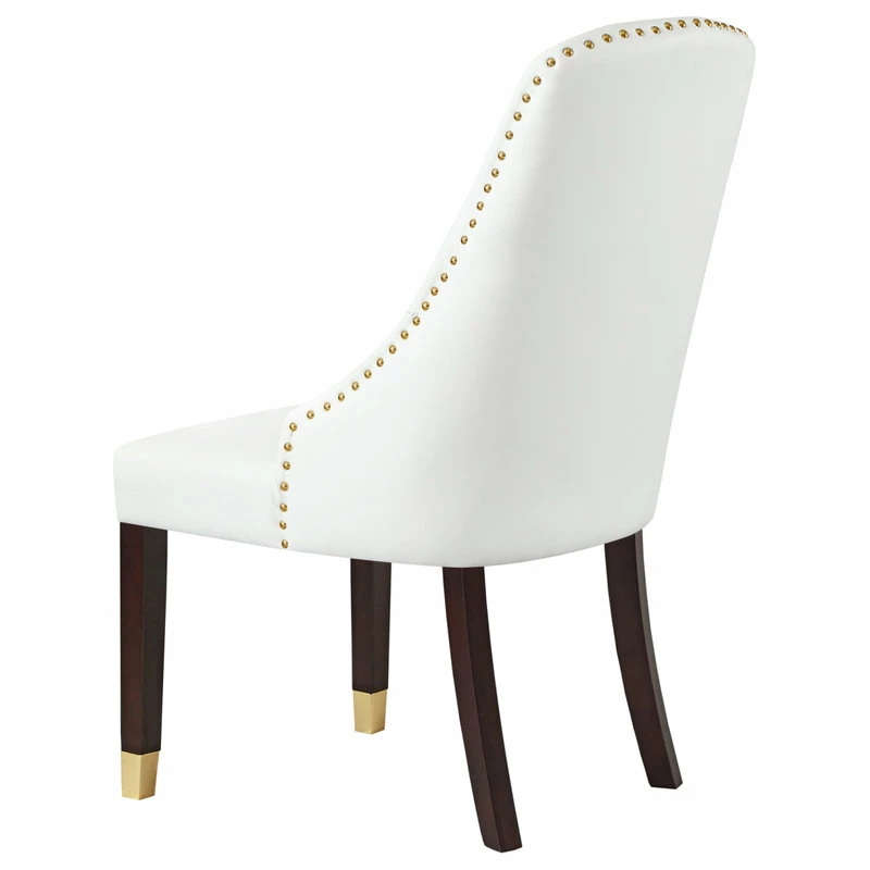 Buy ❤️ MOD The Grand Dining Chair, Set Of 2, White Leather Pu/Goldtone ✨ - Image 5