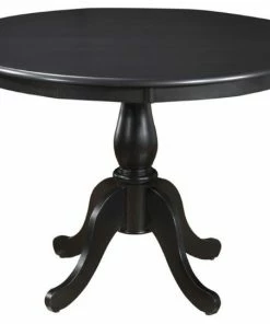 Hot Sale 👍 Carolina Classics Portland 42" Round Pedestal Table In Antique Black 🧨