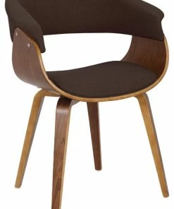 Budget 😉 MOD The Antonia Accent Chair, Espresso, Fabric And Wood 🔔