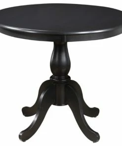 Coupon ✨ Carolina Classics Portland 36" Round Pedestal Table In Antique Black ❤️